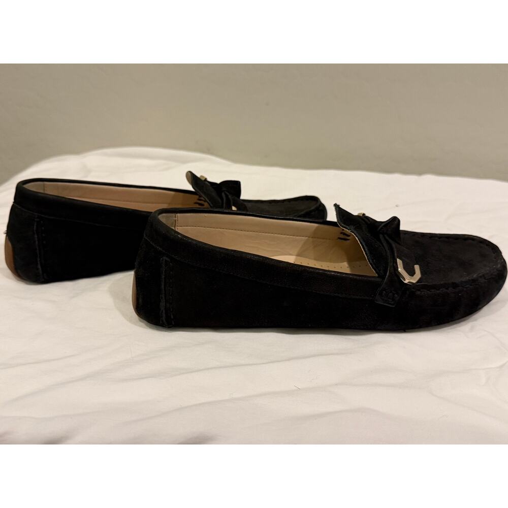 Cole Haan Womens 7B Black Nubuck Driving Loafers Moc Toe Slip On Comfort - Picture 6 of 8